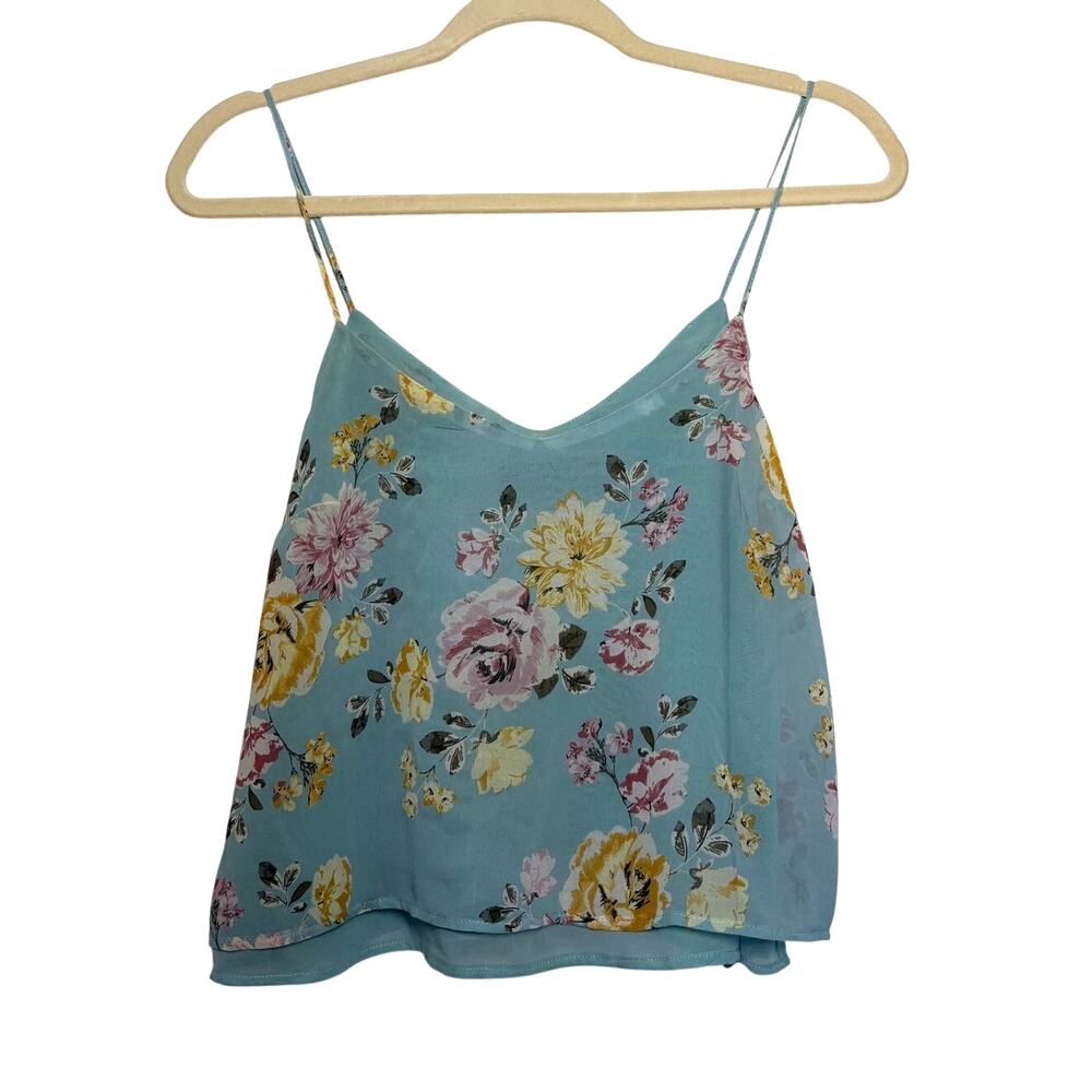 Aeropostale Top Juniors XS TP Cape Judy Bloom Print Layered Tank Boho Fall